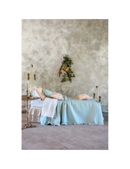 Blanc MariClò - Trapunta con Gala Verde Sogno Vichy Collection - 260 x 260 cm