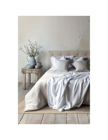 Blanc MariClò - Cotton Sky Bedspread - White Honeycomb
