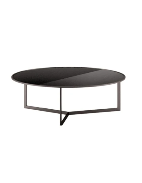 Biba Italia - Tris Coffee Table - Anthracite Metal / Black Glass