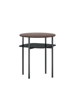 Biba Italia - Tavolino Biplano - Metallo Antracite / Rovere Termotrattato