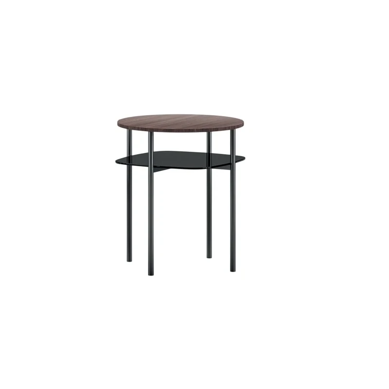 Biba Italia - Biplano Coffee Table - Anthracite Metal / Heat-Treated Oak