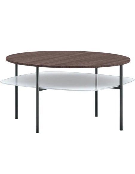 Biba Italia - Tavolino Biplano - Metallo Antracite / Rovere Termotrattato