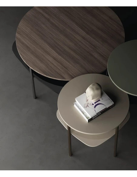 Biba Italia - Biplano Coffee Table - Anthracite Metal / Anthracite Lacquer