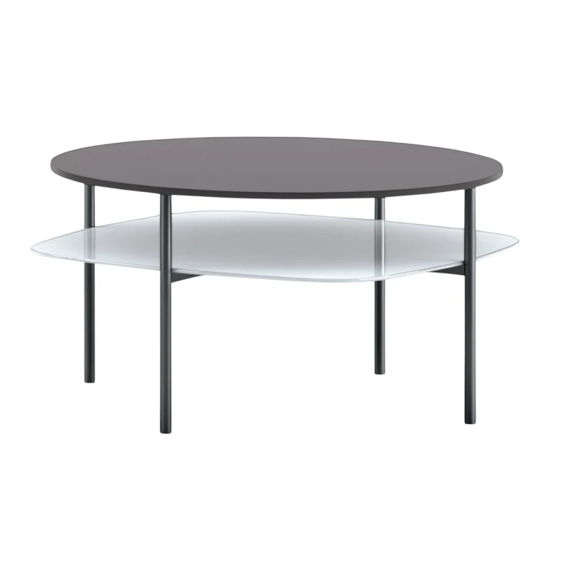 Biba Italia - Biplano Coffee Table - Anthracite Metal / Anthracite Lacquer