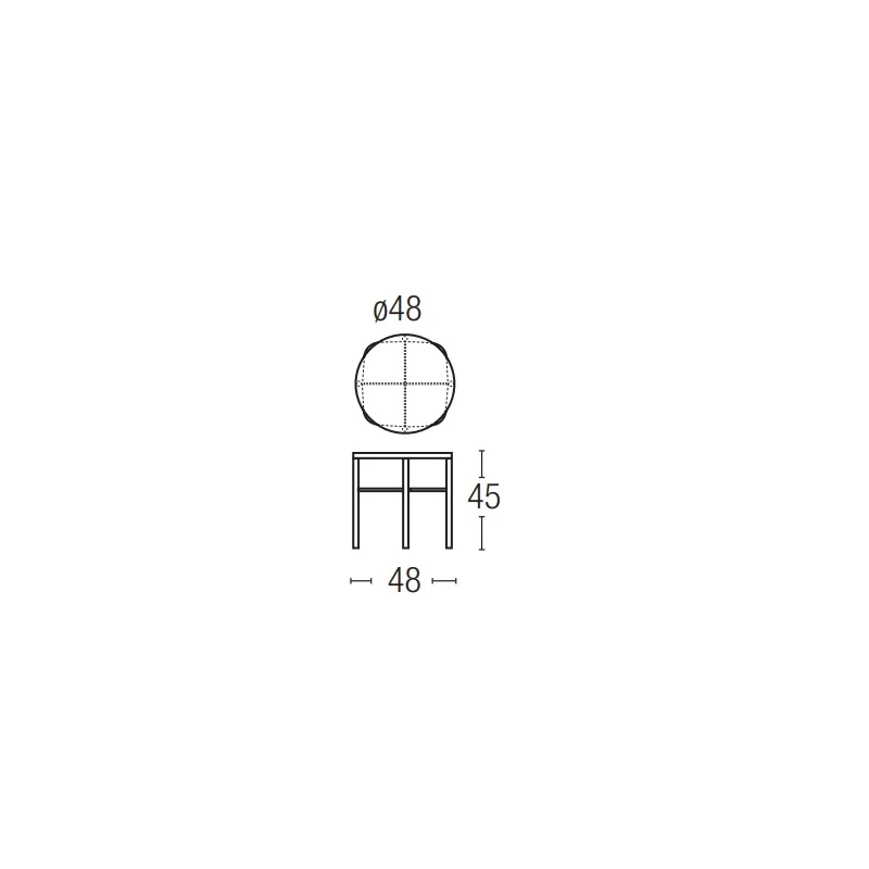 Biba Italia - Tavolino Biplano - Metallo Antracite / Laccato Grey Beige
