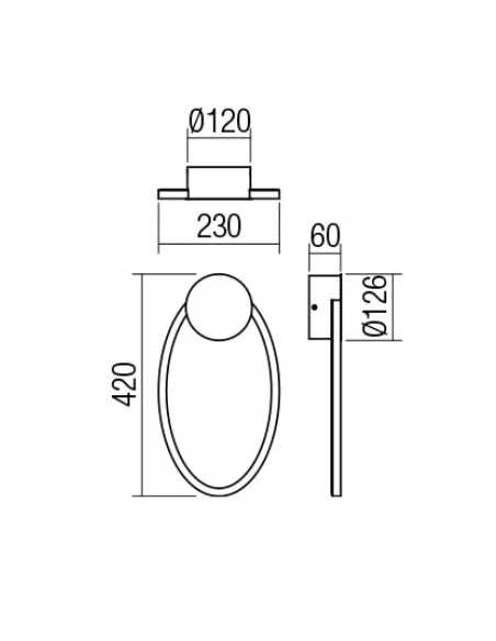 Redo Group - Leo Wall  Lamp - Matt White