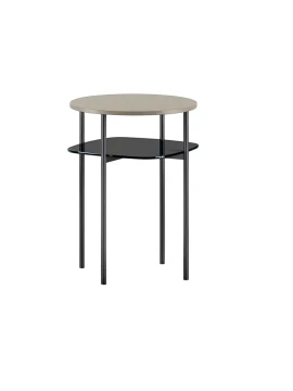 Biba Italia - Biplano Coffee Table - Anthracite Metal / Grey Beige Lacquer