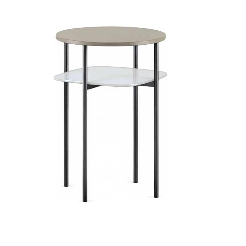 Biba Italia - Biplano Coffee Table - Anthracite Metal / Grey Beige Lacquer