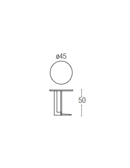 Biba Italia - Tavolino Break Rotondo - Piano Laccato Antracite