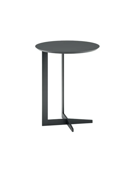 Biba Italia - Tavolino Break Rotondo - Piano Laccato Antracite
