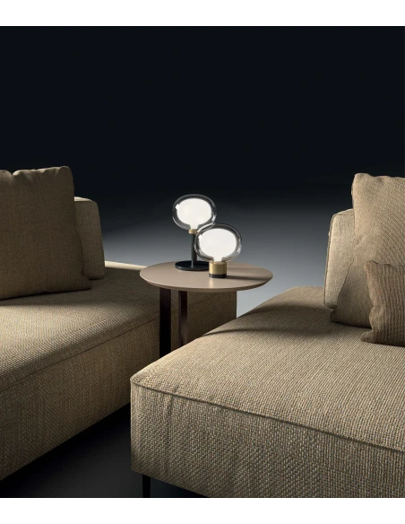 Biba Italia - Break Round Coffee Table - Grey Beige Lacquered Top
