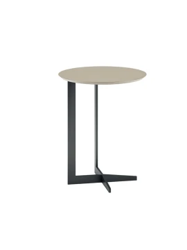 Biba Italia - Break Round Coffee Table - Grey Beige Lacquered Top