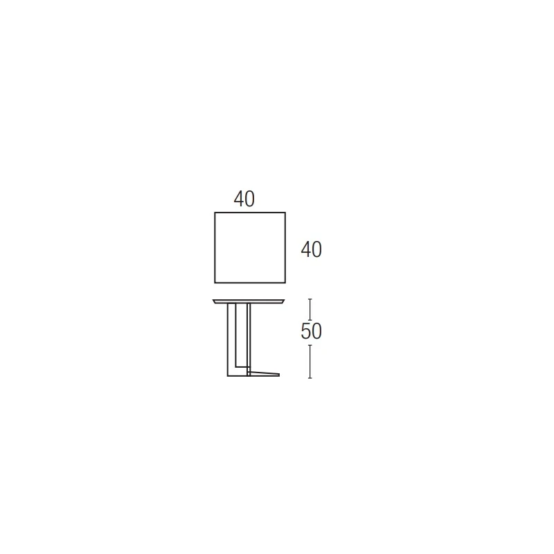 Biba Italia - Tavolino Break Quadrato - Piano Laccato Antracite