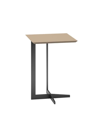 Biba Italia - Break Square Coffee Table - Grey Beige Lacquered Top