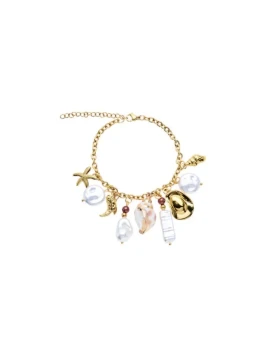 Ottaviani - Bracciale Dorato con Perle e Conchiglie