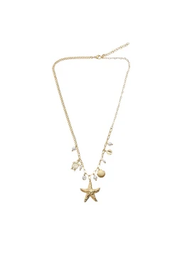 Ottaviani - Collana Dorata con Cristalli e Perline - Mare