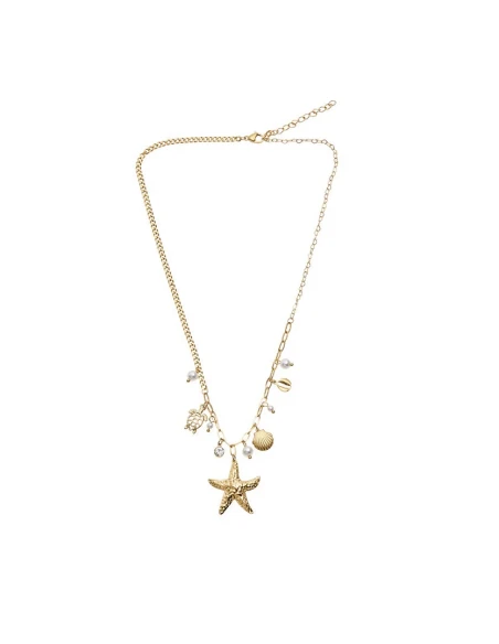 Ottaviani - Collana Dorata con Cristalli e Perline - Mare
