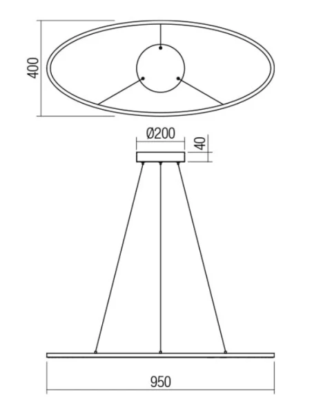 Redo Group - Leo Lampada a Sospensione Singola - Bronzo