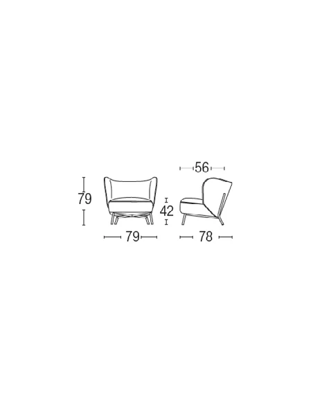 Biba Italia - Giulietta Armchair - Fixed