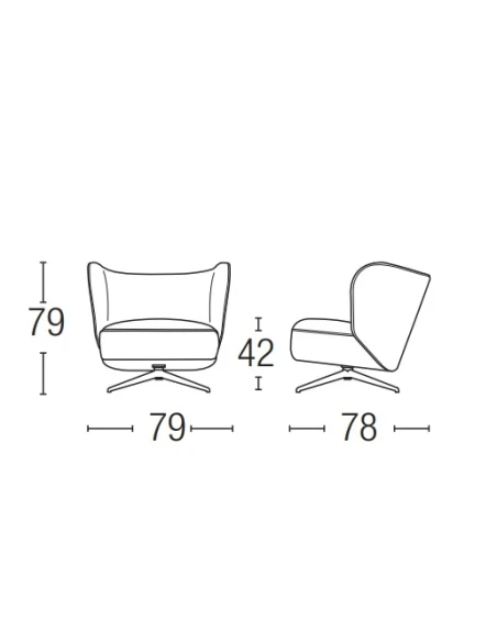 Biba Italia - Giulietta Armchair - Swivel