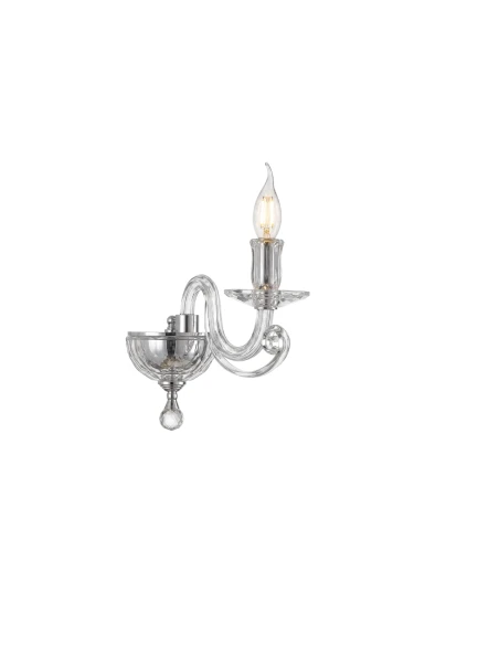 Ondaluce - Cherubini Wall Lamp - Chrome / Transparent