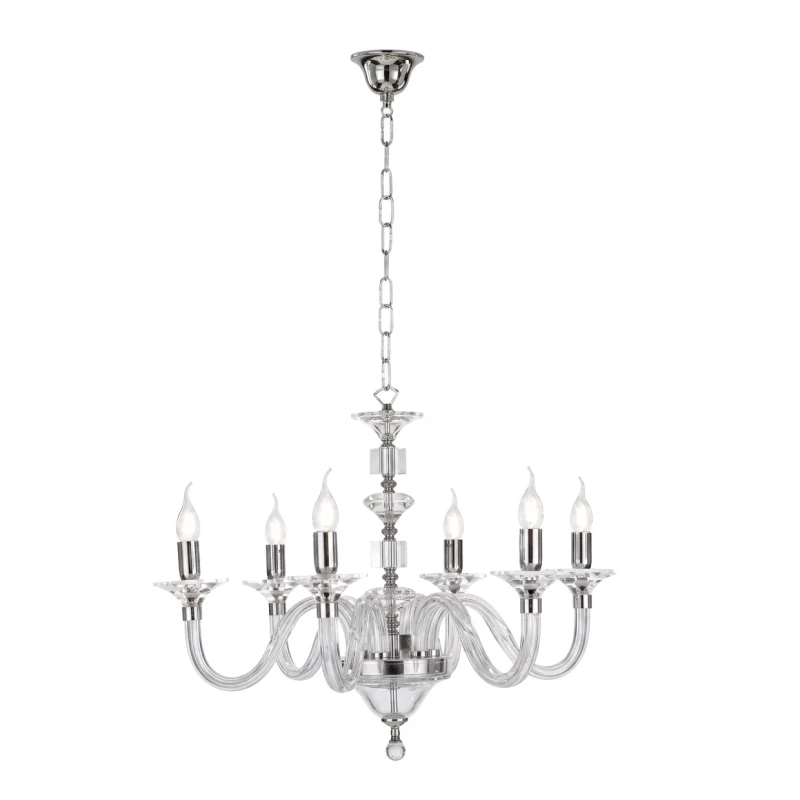 Ondaluce - Gala 6-Light Pendant Lamp - Transparent / Chrome