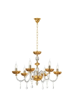 Ondaluce - Lampadario Patricia 6 Luci - Ambra