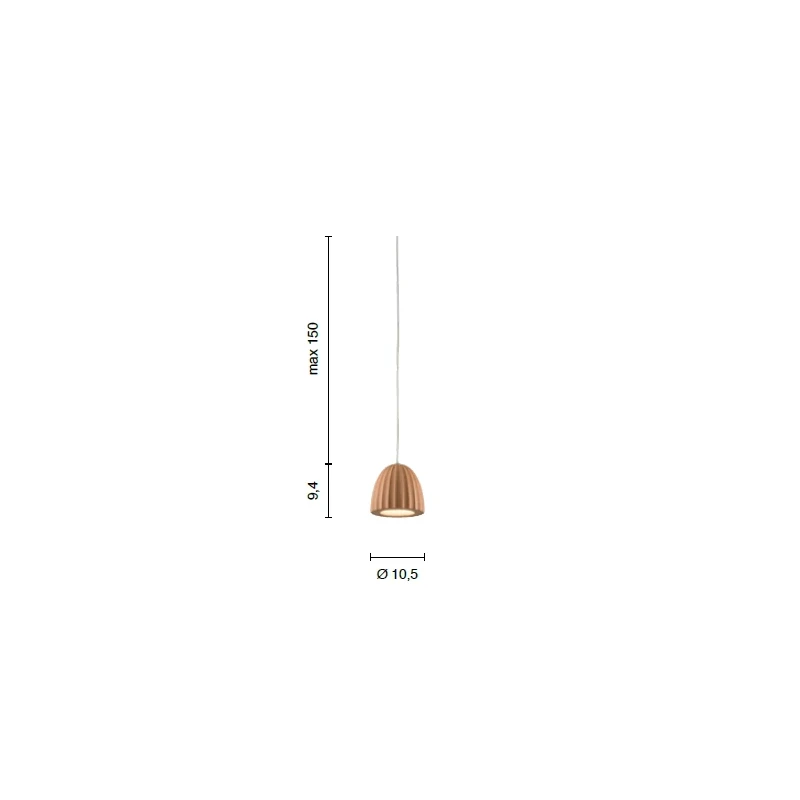 Ondaluce - White Concrete Effect Suspension Lamp