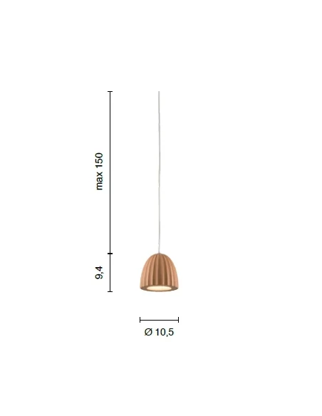 Ondaluce - White Concrete Effect Suspension Lamp