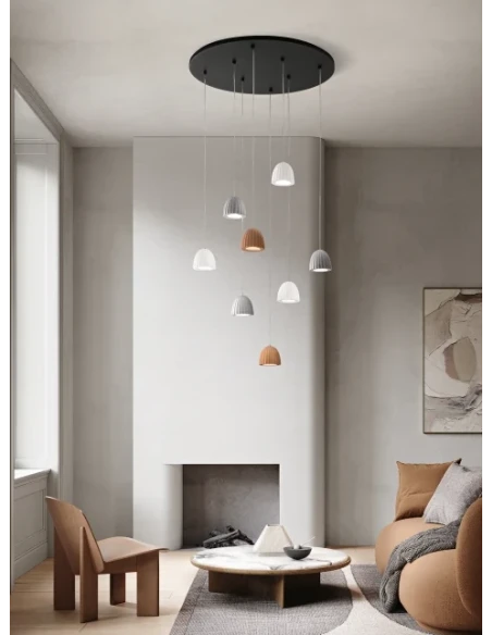 Ondaluce - Concrete Pendant Lamp - Rust Concrete Effect