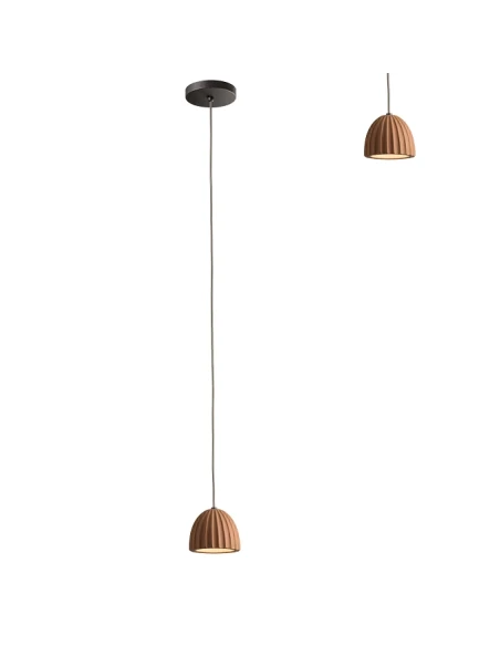 Ondaluce - Lampada a Sospensione Concrete - Ruggine Effetto Cemento