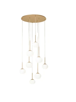 Ondaluce - Lampada a Sospensione Jewel 8 Luci - Oro