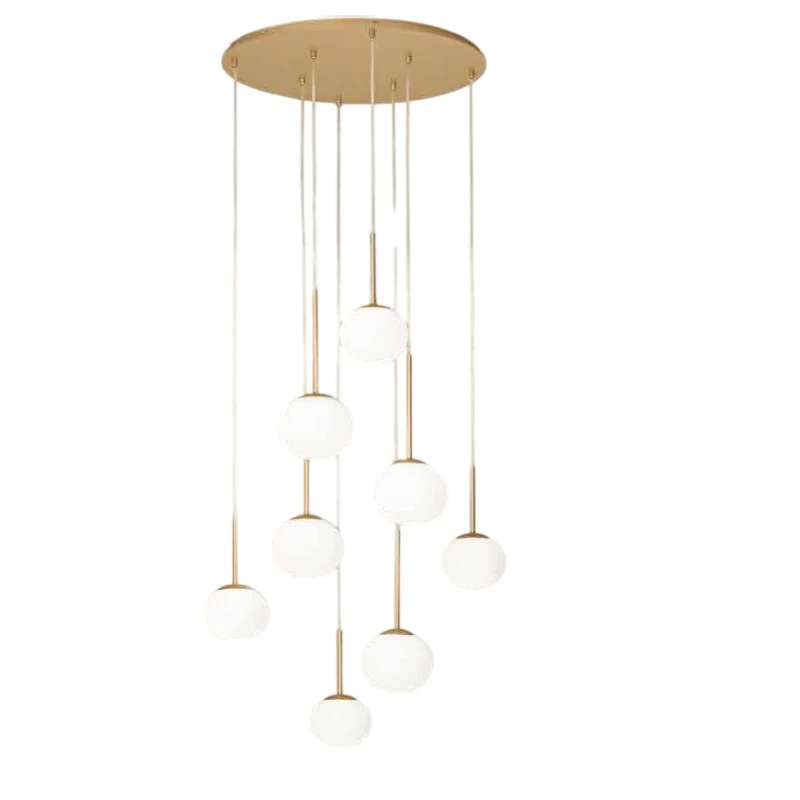 Ondaluce - Lampada a Sospensione Jewel 8 Luci - Oro