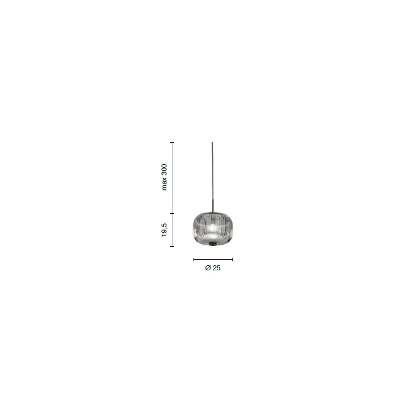 Ondaluce - Odette Single Pendant Lamp - Amber