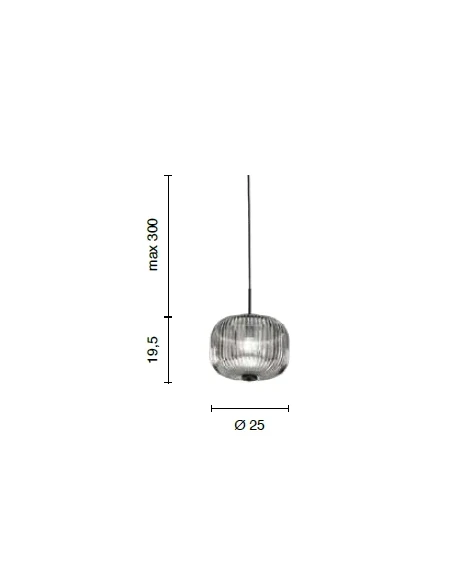 Ondaluce - Odette Single Pendant Lamp - Amber
