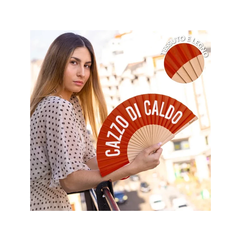 Fisura - Ca**o di Caldo Hand Fan - Red