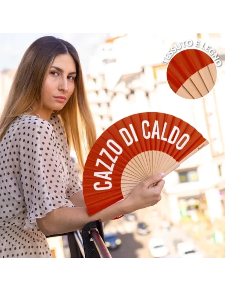 Fisura - Ca**o di Caldo Hand Fan - Red