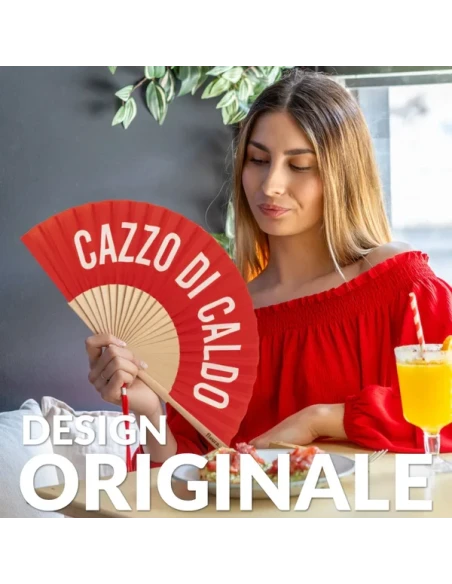 Fisura - Ca**o di Caldo Hand Fan - Red