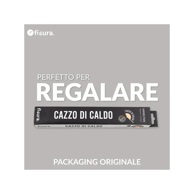Fisura - "Ca**o di Caldo" Hand Fan - Black