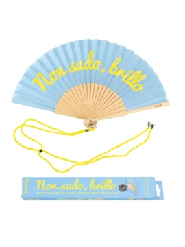 Fisura - "Non Sudo, Brillo" Hand Fan - Phosphorescent Blue