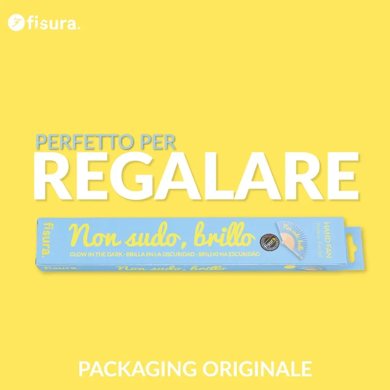 Fisura - Ventaglio "Non sudo, Brillo" - Blu Fosforescente