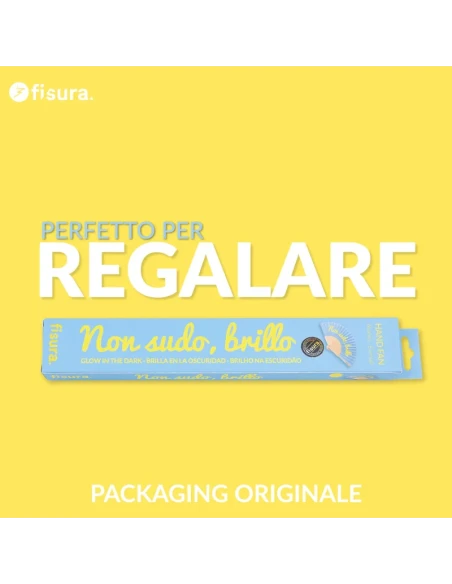 Fisura - Ventaglio "Non sudo, Brillo" - Blu Fosforescente