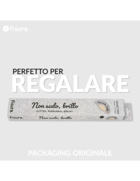 Fisura - Ventaglio "Non Sudo, Brillo" - Glitter Argento