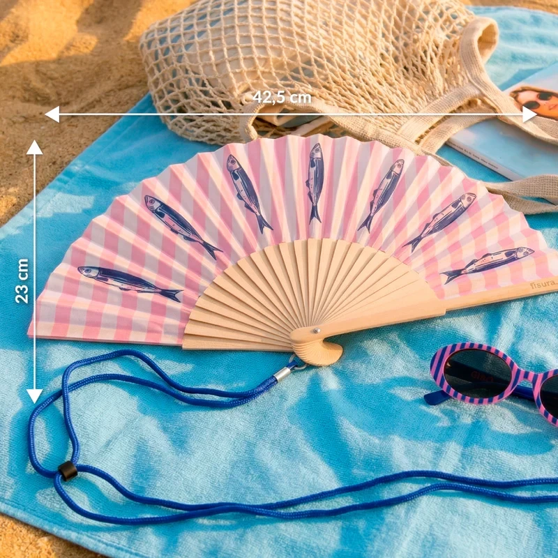 Fisura - Sardine Hand Fan - Pink
