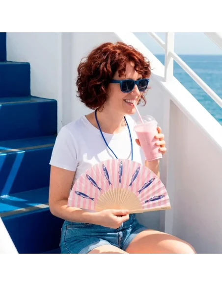 Fisura - Sardine Hand Fan - Pink