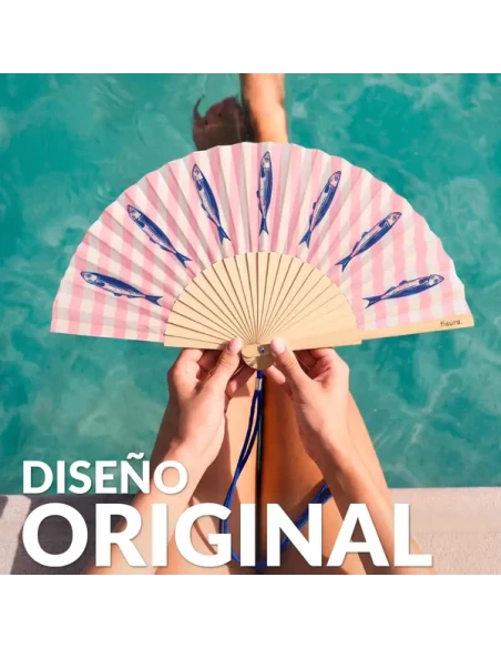 Fisura - Sardine Hand Fan - Pink