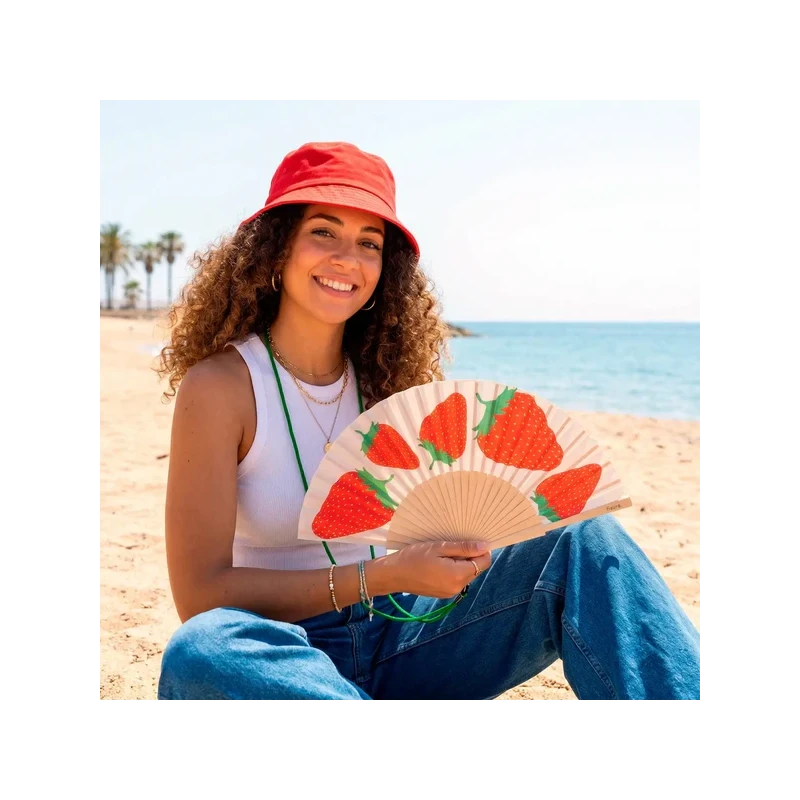 Fisura - Strawberries Hand Fan