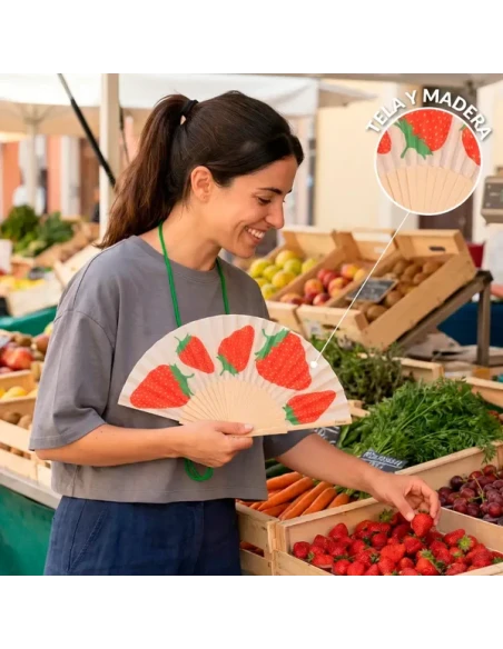 Fisura - Strawberries Hand Fan