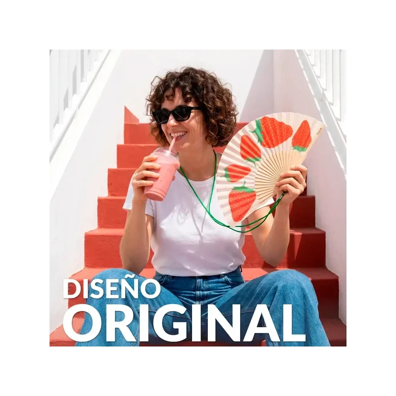 Fisura - Strawberries Hand Fan