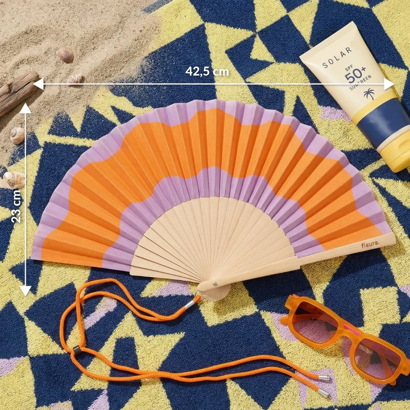 Fisura - Ventaglio Onde - Arancio e Viola